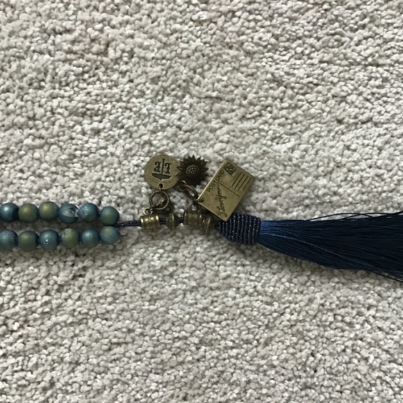 Druzy Metallic Stone Mala Necklace - Picture 2 of 4